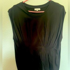 Good American Black Sleeveless Top w/Tapered waist size 4